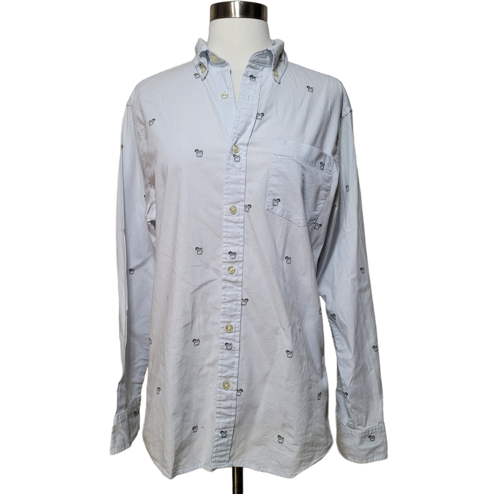 Sonoma Men's Light Blue Cocktail Button Up Shirt Size S